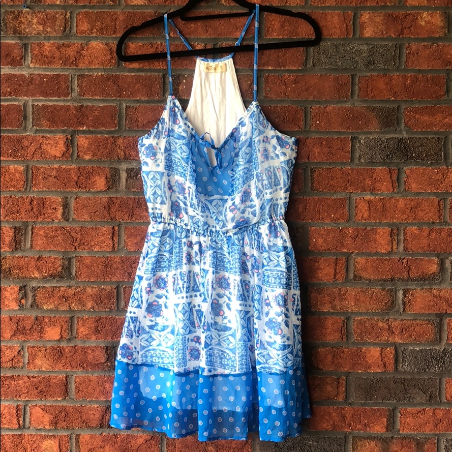 Hollister Blue Printed Sundress